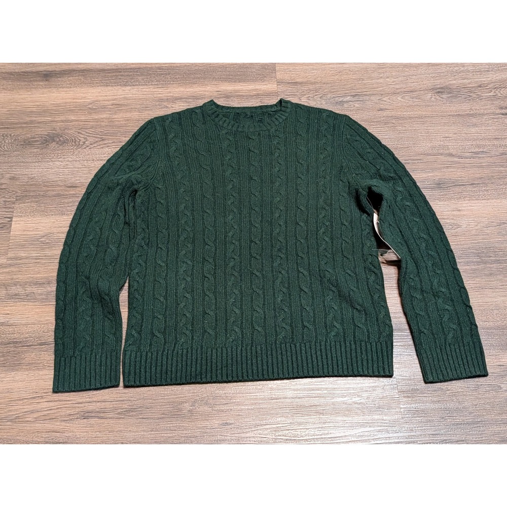 Lauren Ralph Lauren Oxfordshire CableKnit Sweater Dark Spruce Green Pet L READ‎
